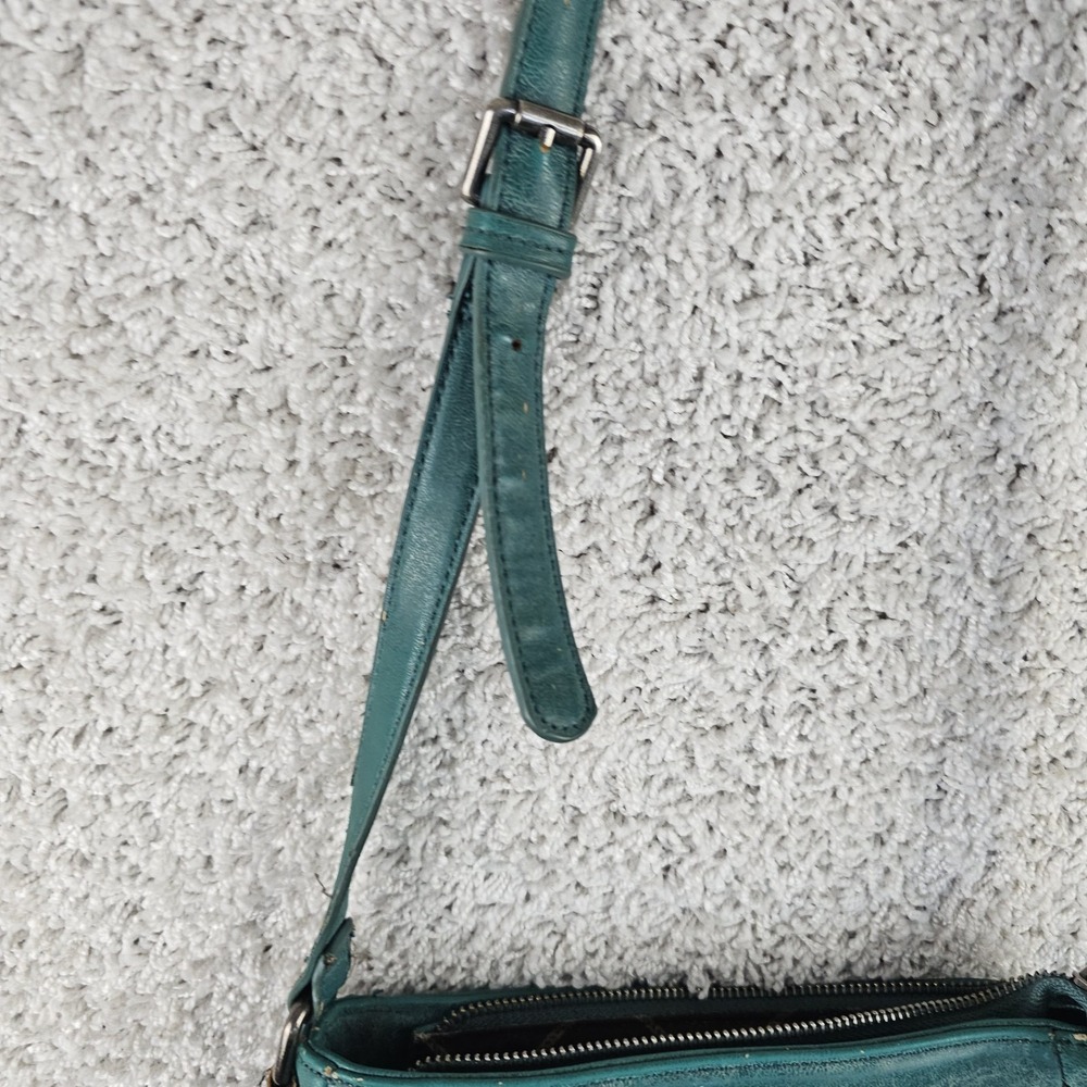Wrangler Turquoise Fringe Crossbody Messenger Bag Floral Southwest Whipstitch - Picture 9 of 15